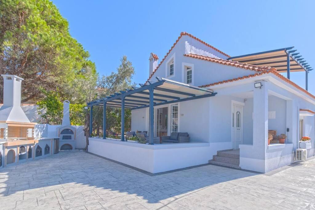Lefkathia Beach Villa - Gated Beach-Front Private Villa At Lefkathia Beach, Chios! Volissos Dış mekan fotoğraf